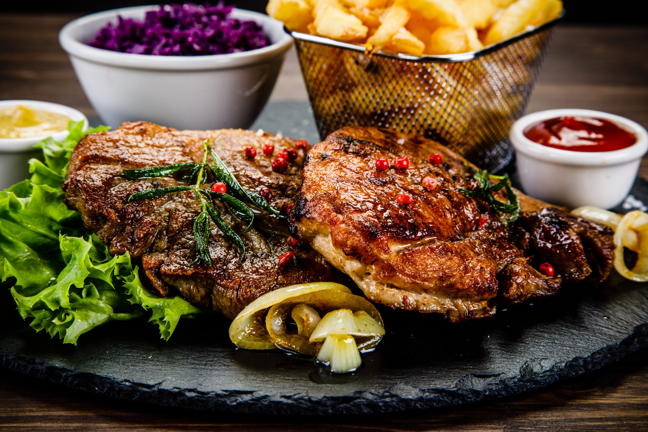 Restaurant table with beautifully plated dish representing local restaurant marketing strategy